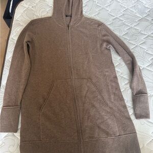 Magaschoni Cashmere Taupe Knit Cardigan Sweater Coat